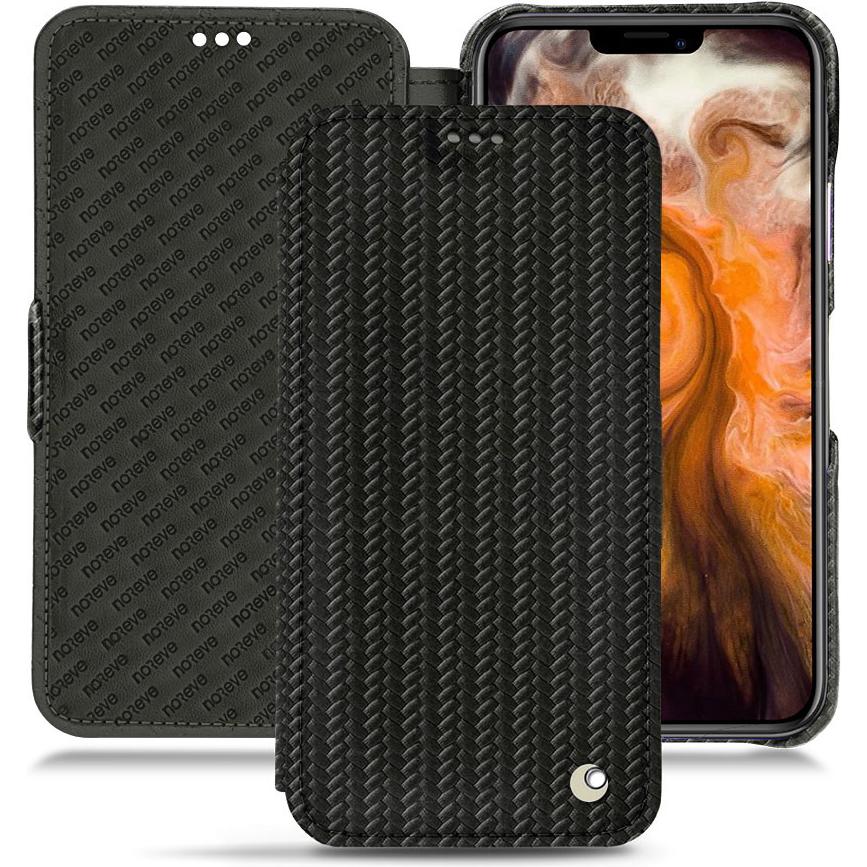 Thumbnail - Noreve Lederschutzhülle horizontal (Apple iPhone 11 Pro Max), Smartphone Hülle, Schwarz