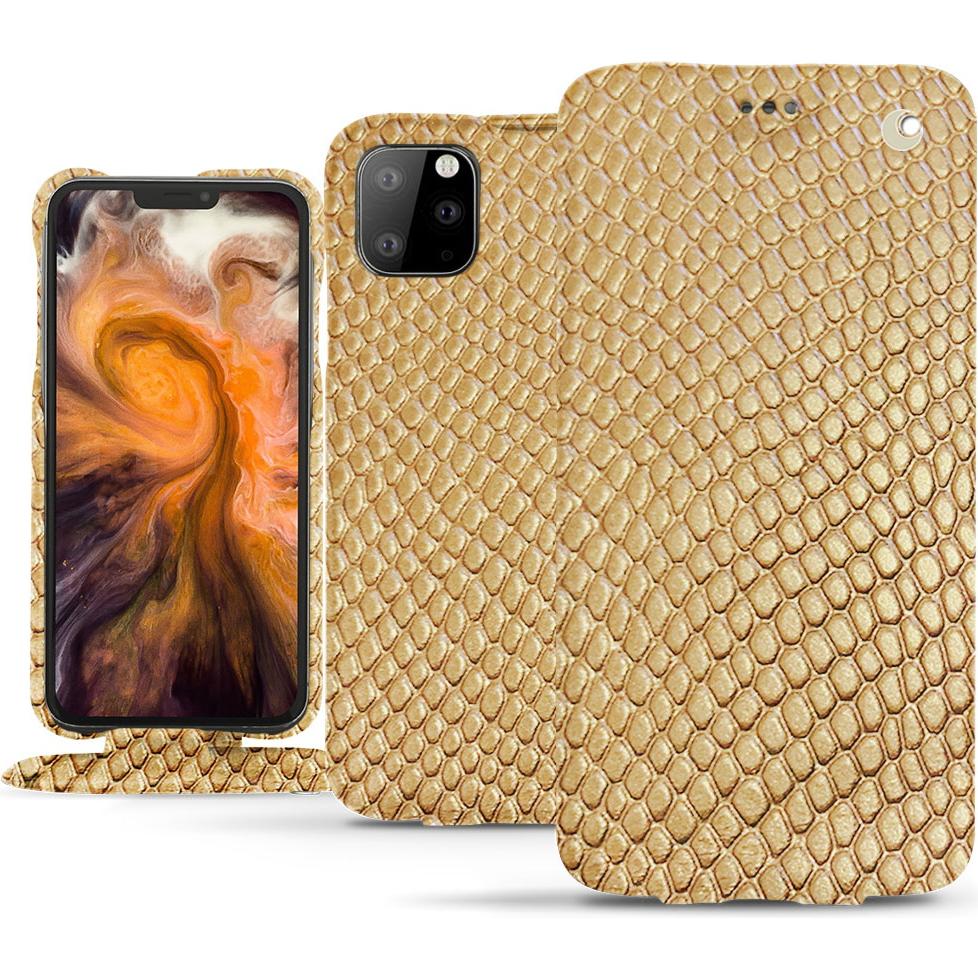 Thumbnail - Noreve Lederschutzhülle vertikal (Apple iPhone 11 Pro Max), Smartphone Hülle, Beige