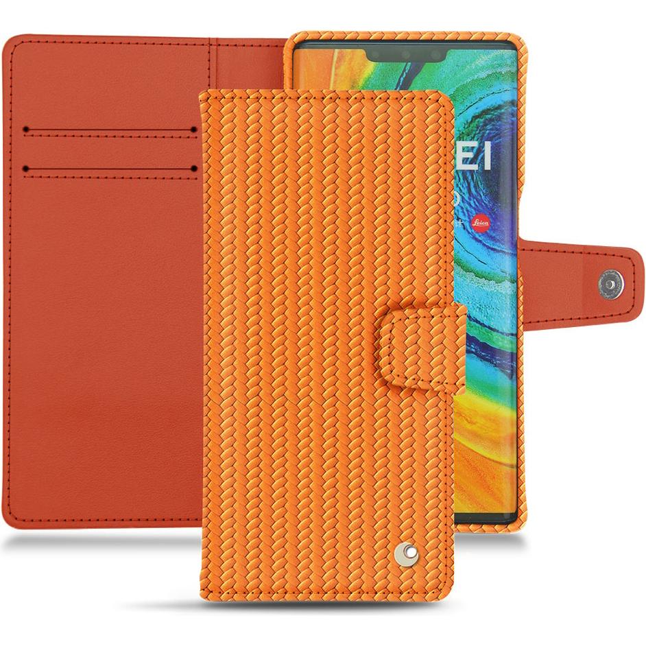 Thumbnail - Noreve Lederschutzhülle Wallet (Huawei Mate 30 Pro), Smartphone Hülle, Orange