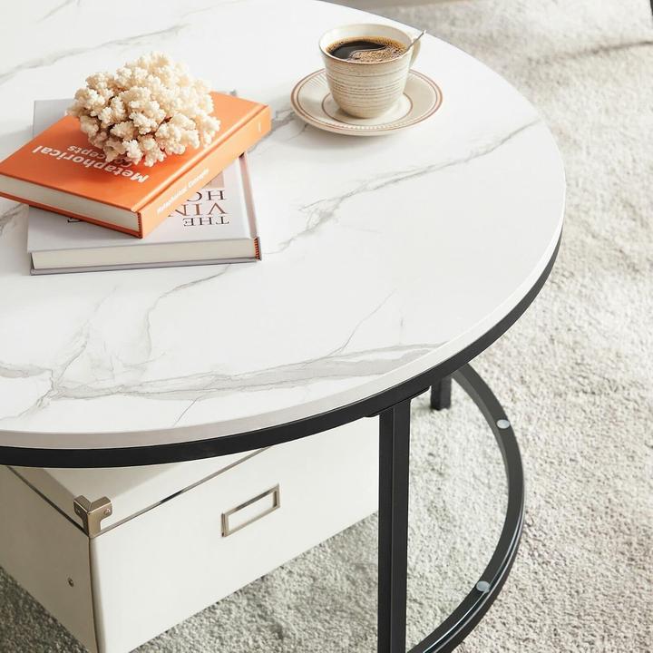 Actual product image Vasagle Couchtisch aus Marmor (80 x 80 x 44.50 cm)
