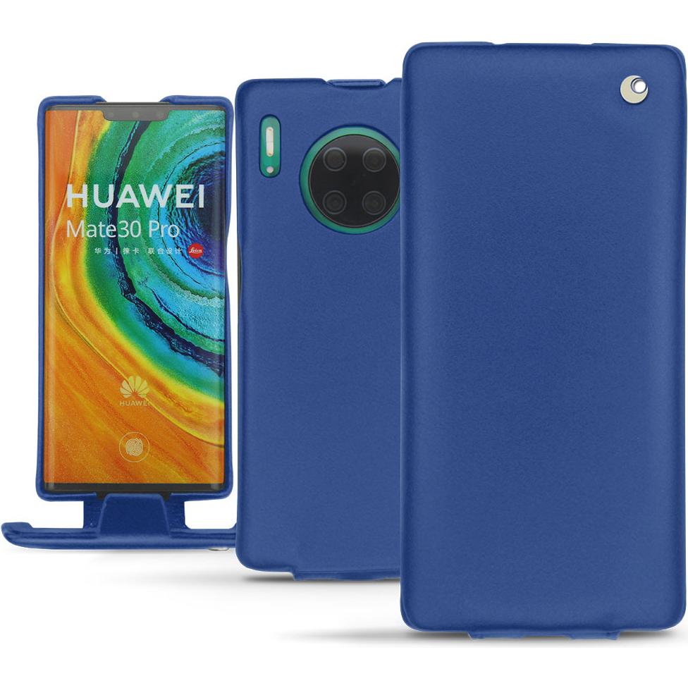 Noreve Lederschutzhülle vertikal (Huawei Mate 30 Pro), Smartphone Hülle, Blau