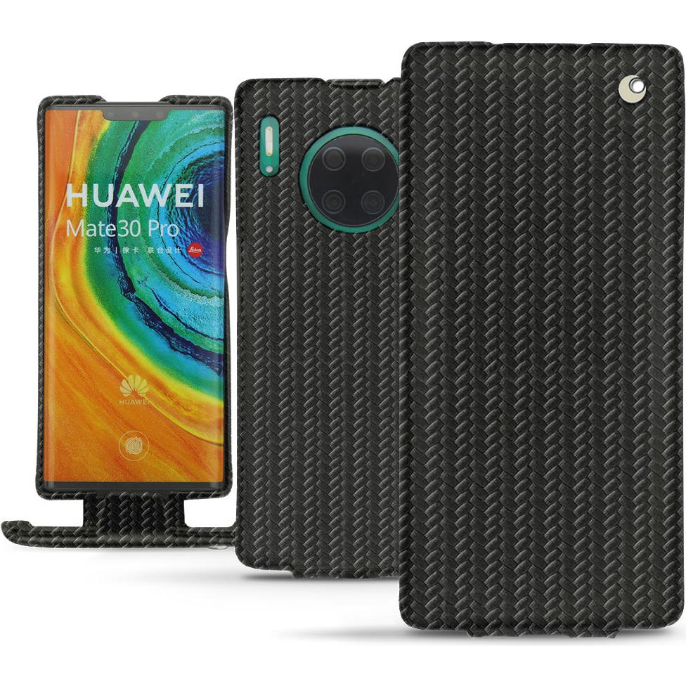 Thumbnail - Noreve Lederschutzhülle vertikal (Huawei Mate 30 Pro), Smartphone Hülle, Schwarz
