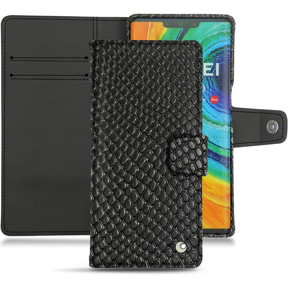 Thumbnail - Noreve Lederschutzhülle Wallet (Huawei Mate 30 Pro), Smartphone Hülle, Schwarz