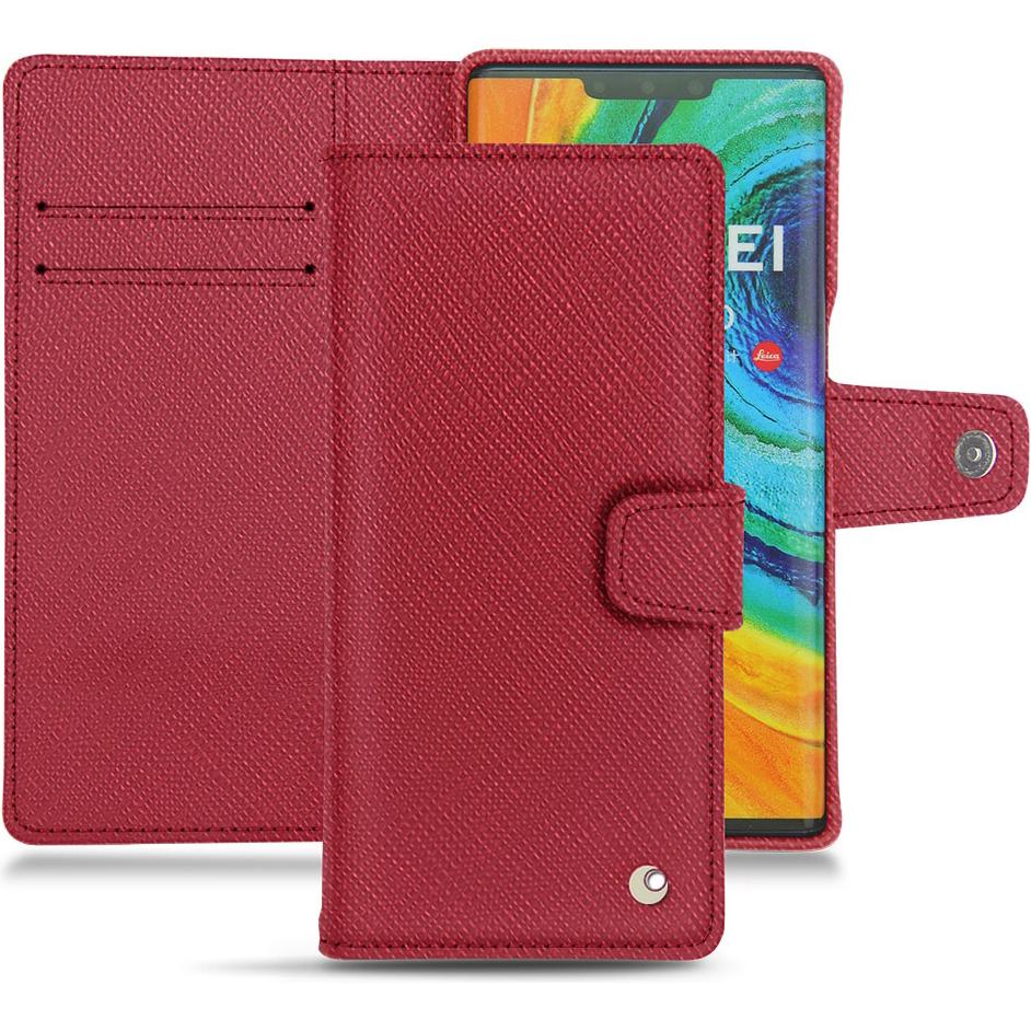 Thumbnail - Noreve Lederschutzhülle Wallet (Huawei Mate 30 Pro), Smartphone Hülle, Rot