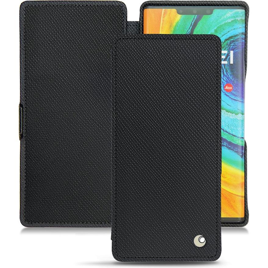Noreve Lederschutzhülle horizontal (Huawei Mate 30 Pro), Smartphone Hülle, Schwarz