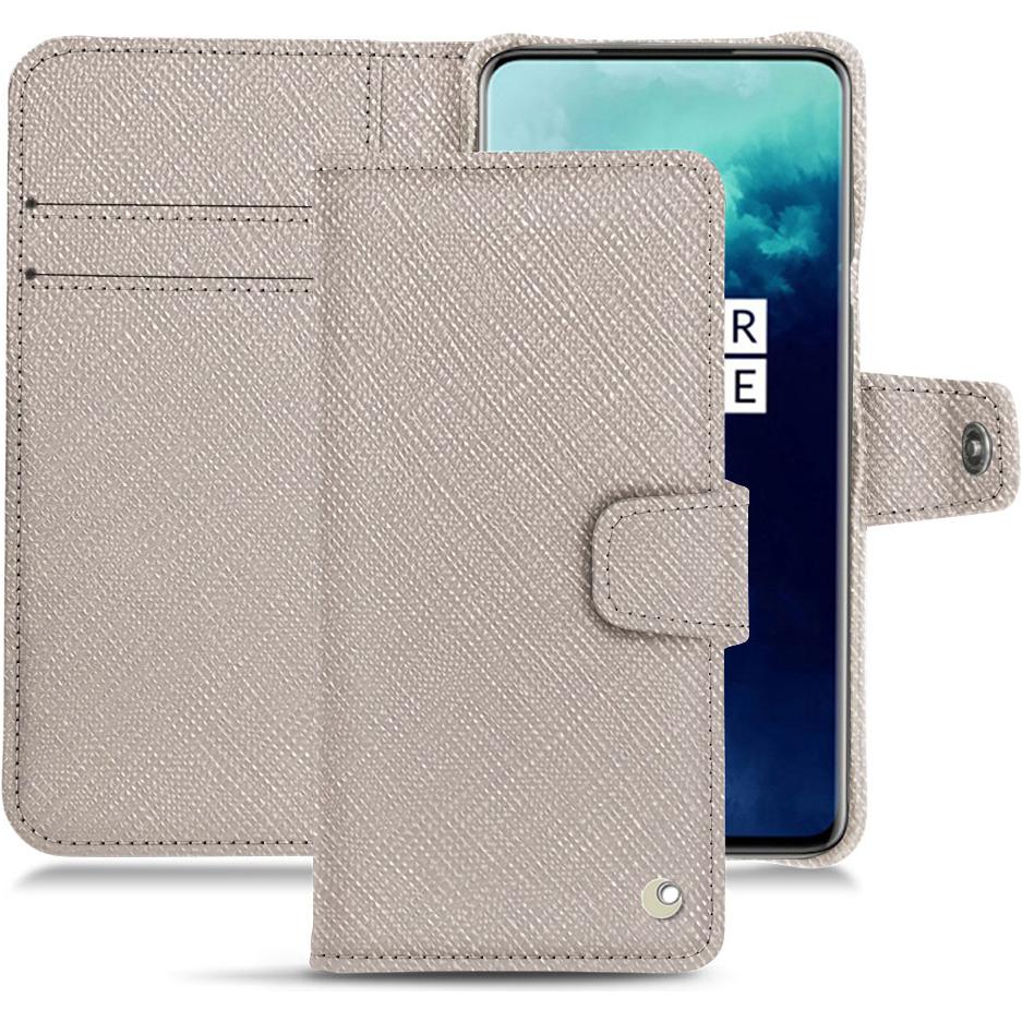 Noreve Lederschutzhülle Wallet (OnePlus 7T Pro), Smartphone Hülle, Beige