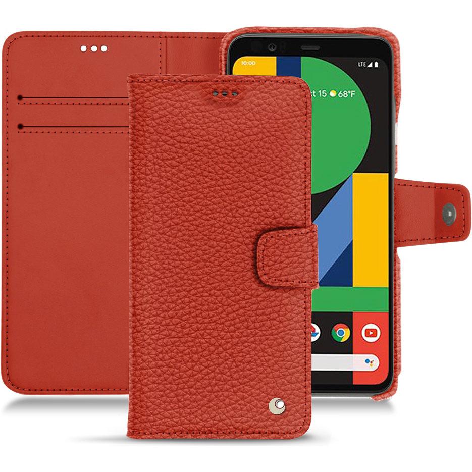 Noreve Lederschutzhülle Wallet (Google Pixel 4), Smartphone Hülle, Orange