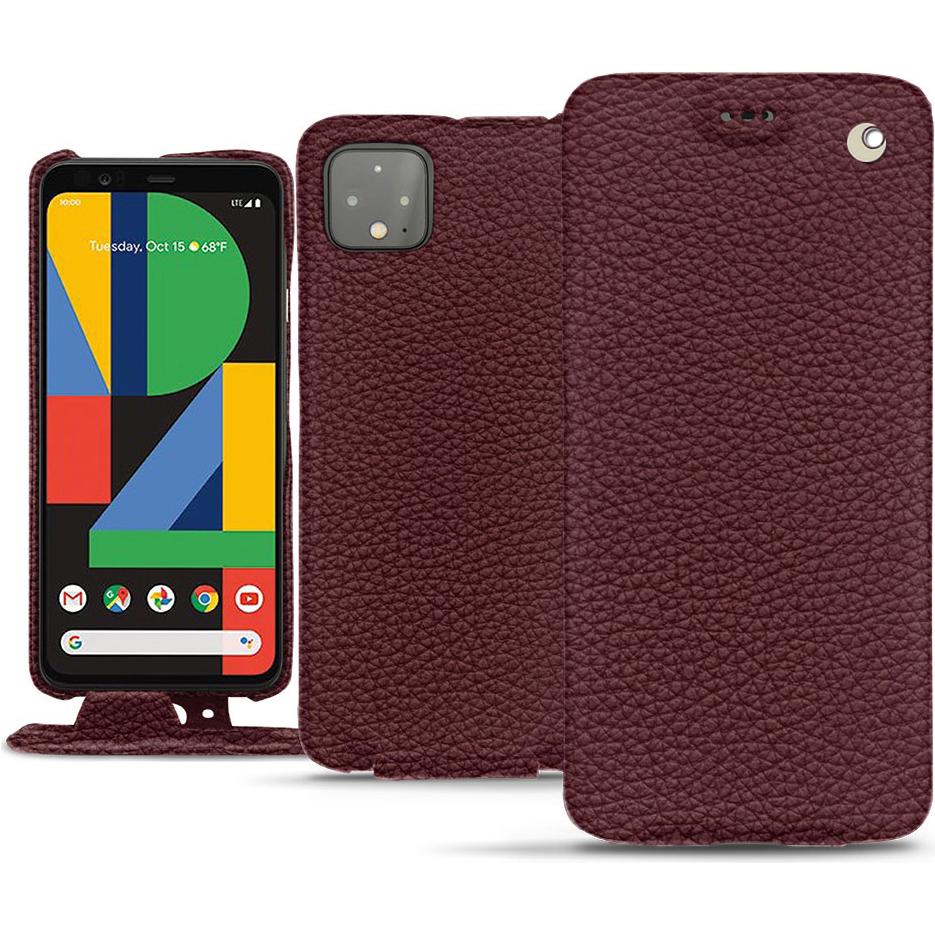 Noreve Lederschutzhülle vertikal (Google Pixel 4 XL), Smartphone Hülle, Violett