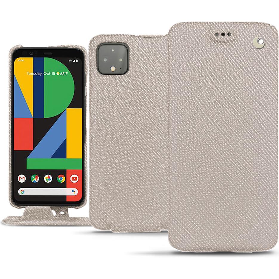 Noreve Lederschutzhülle vertikal (Google Pixel 4 XL), Smartphone Hülle, Beige