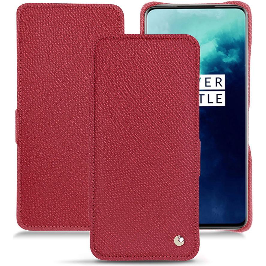 Thumbnail - Noreve Lederschutzhülle horizontal (OnePlus 7T Pro), Smartphone Hülle, Rot