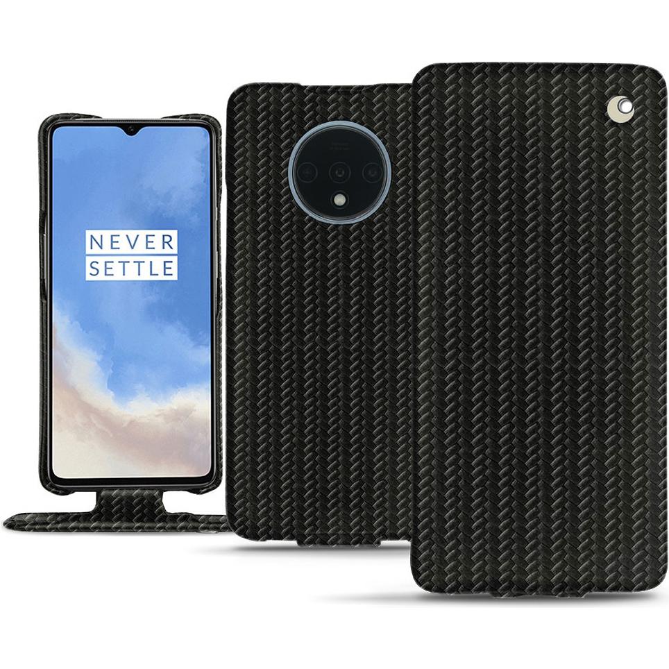 Thumbnail - Noreve Lederschutzhülle vertikal (OnePlus 7T), Smartphone Hülle, Schwarz