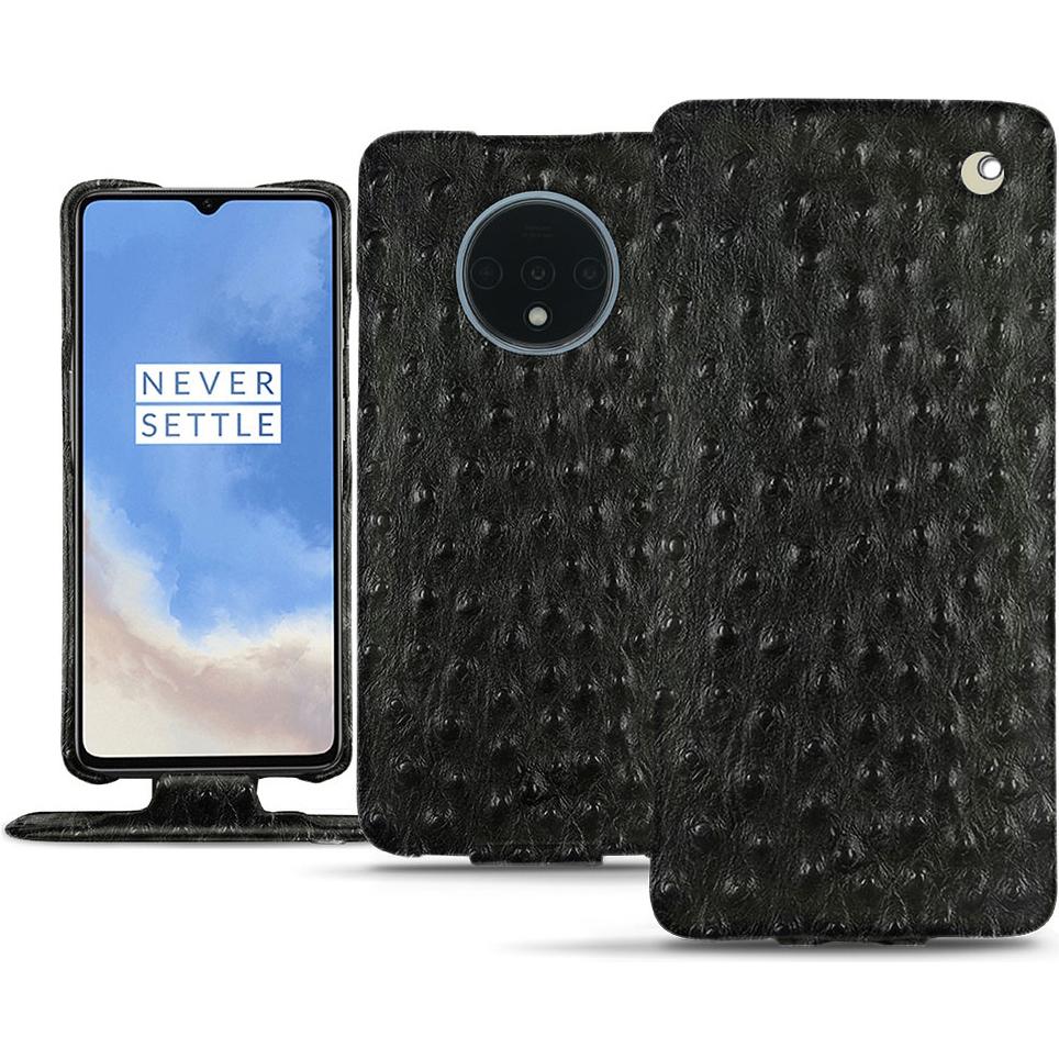 Noreve Lederschutzhülle vertikal (OnePlus 7T), Smartphone Hülle, Schwarz