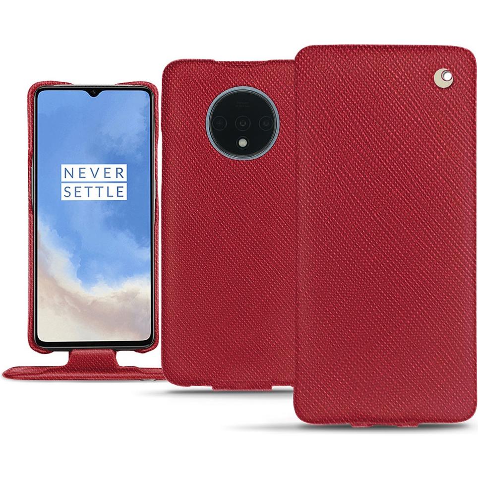 Thumbnail - Noreve Lederschutzhülle vertikal (OnePlus 7T), Smartphone Hülle, Rot