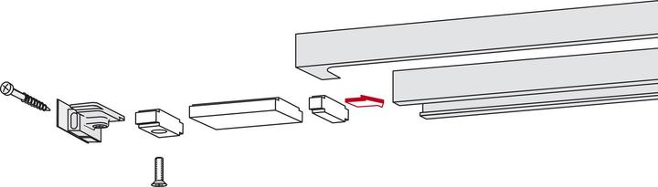 Productafbeelding Dormakaba Openingsbegrenzing voor glijrail G-N / G-N XEA (Interieur)