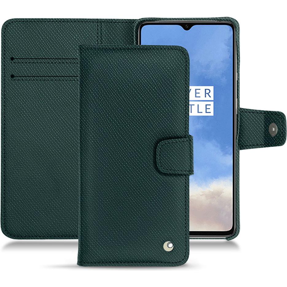 Noreve Lederschutzhülle Wallet (OnePlus 7T), Smartphone Hülle, Grün