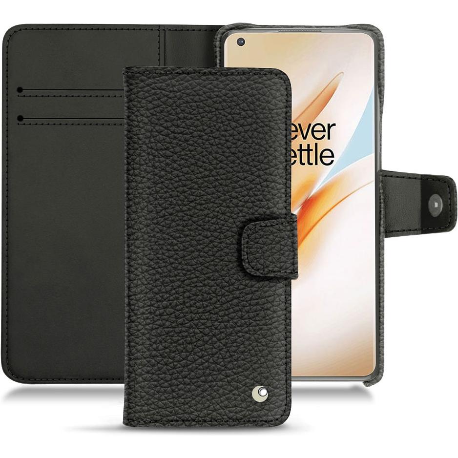 Noreve Lederschutzhülle Wallet (OnePlus 8 Pro), Smartphone Hülle, Schwarz