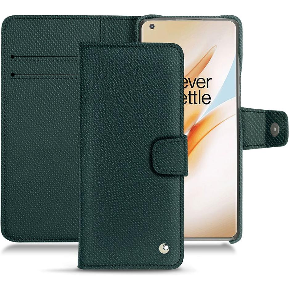 Noreve Lederschutzhülle Wallet (OnePlus 8 Pro), Smartphone Hülle, Grün