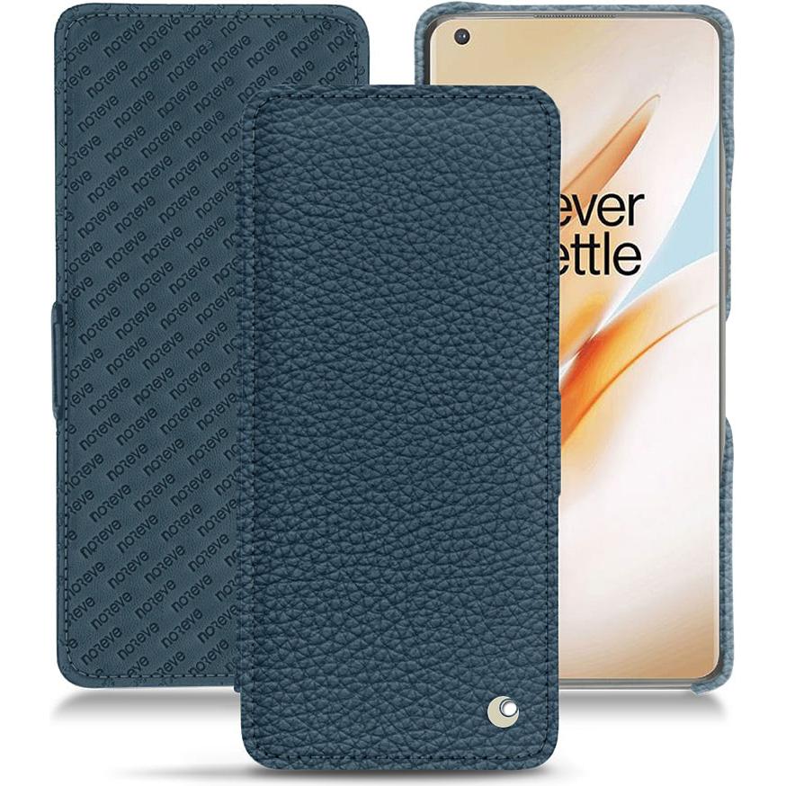Thumbnail - Noreve Lederschutzhülle horizontal (OnePlus 8 Pro), Smartphone Hülle, Blau