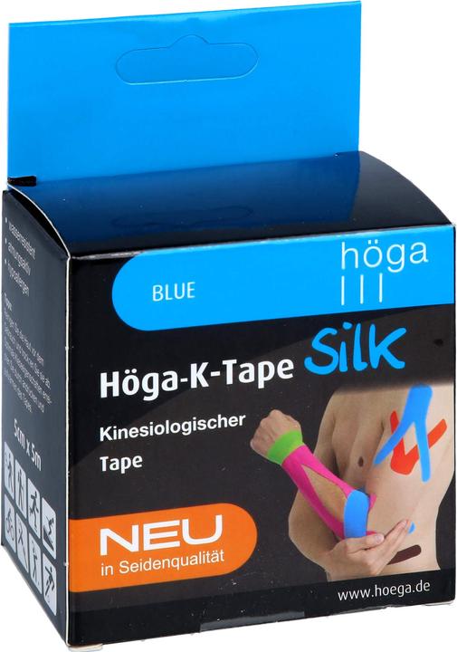 Actual product image Höga K-Tape Silk 5 cm x 5 m blue KinesiologyTape, 1 pc. plaster (1 x)