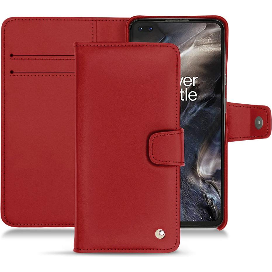 Thumbnail - Noreve Lederschutzhülle Wallet (OnePlus Nord), Smartphone Hülle, Rot