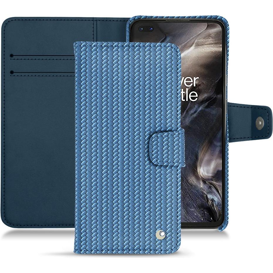 Noreve Lederschutzhülle Wallet (OnePlus Nord), Smartphone Hülle, Blau