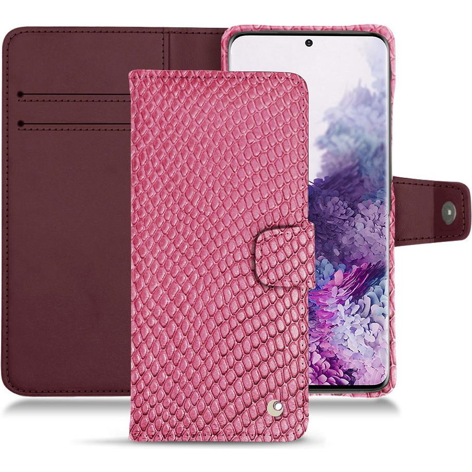 Noreve Lederschutzhülle Wallet (Samsung Galaxy S20), Smartphone Hülle, Rosa