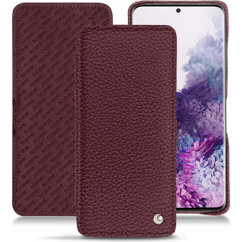 Noreve Lederschutzhülle horizontal (Samsung Galaxy S20), Smartphone Hülle, Violett