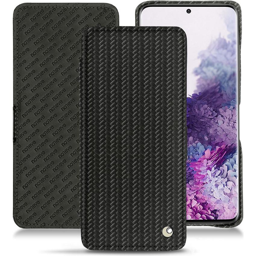 Noreve Lederschutzhülle horizontal (Samsung Galaxy S20), Smartphone Hülle, Schwarz