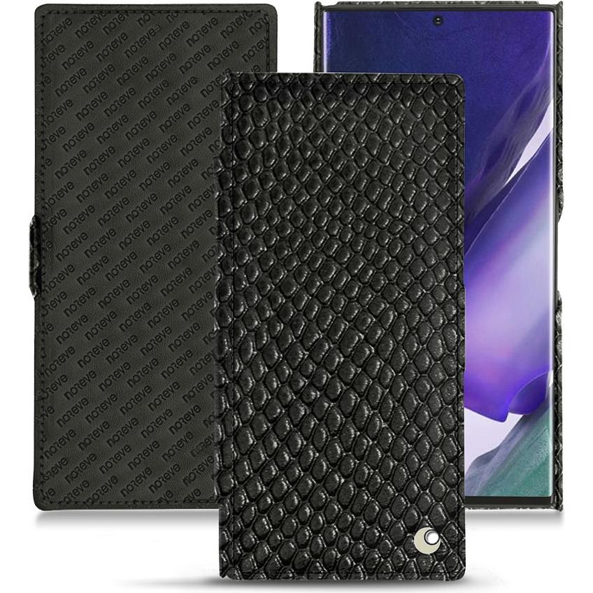 Noreve Lederschutzhülle horizontal (Samsung Galaxy Note 20 Ultra), Smartphone Hülle, Schwarz