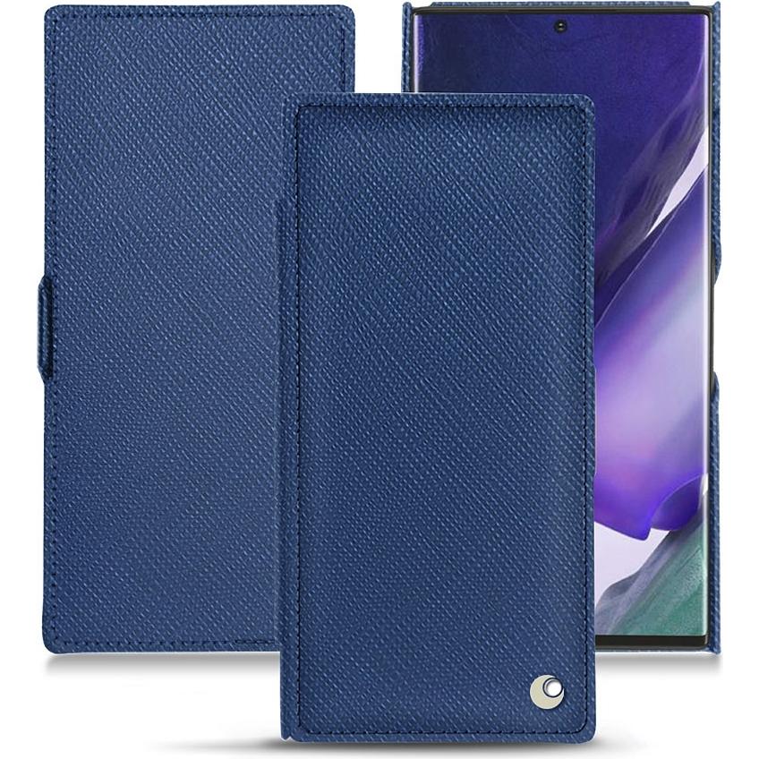 Noreve Lederschutzhülle horizontal (Samsung Galaxy Note 20 Ultra), Smartphone Hülle, Blau