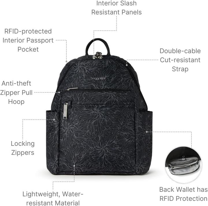Actual product image Baggallini Securtex Anti-Theft Vacation Backpack