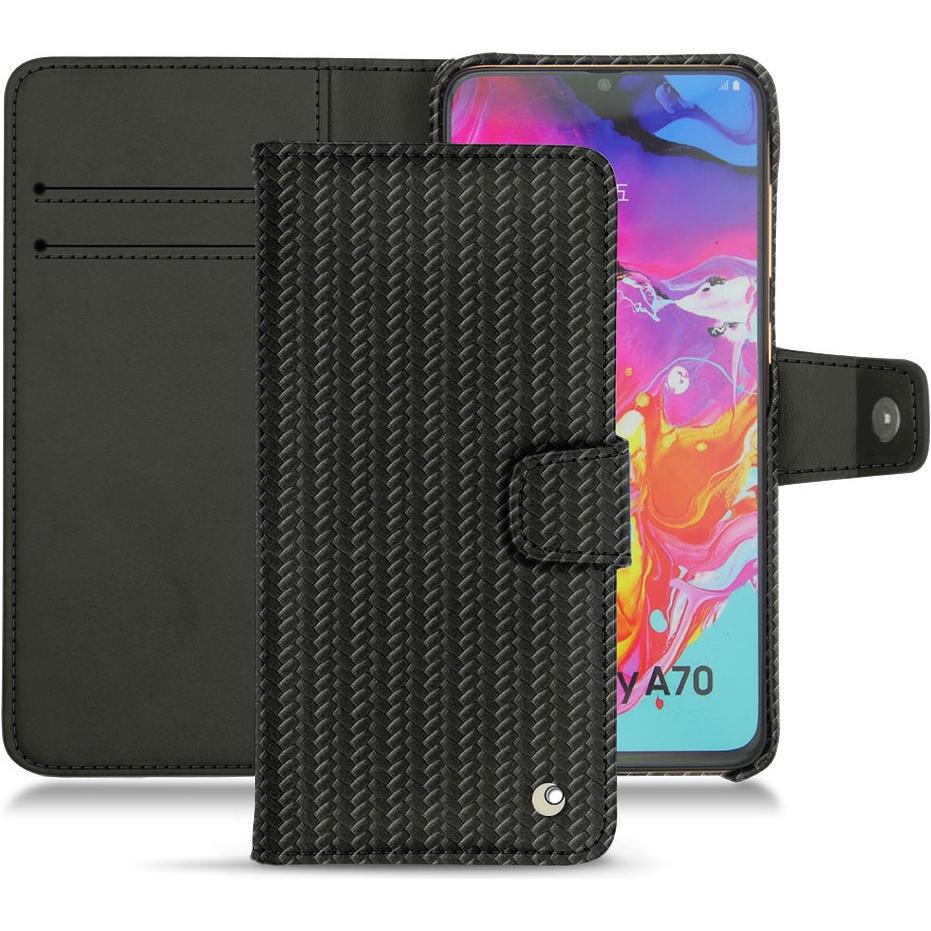 Noreve Lederschutzhülle Wallet (Samsung Galaxy A70), Smartphone Hülle, Schwarz
