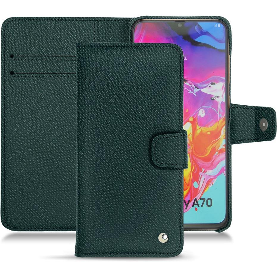 Noreve Lederschutzhülle Wallet (Samsung Galaxy A70), Smartphone Hülle, Grün