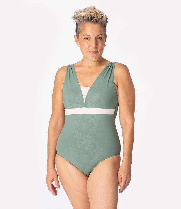 Nabaiji Badeanzug Damen kompatibel mit Prothese - Aquakokoon dunkelgrün (40)