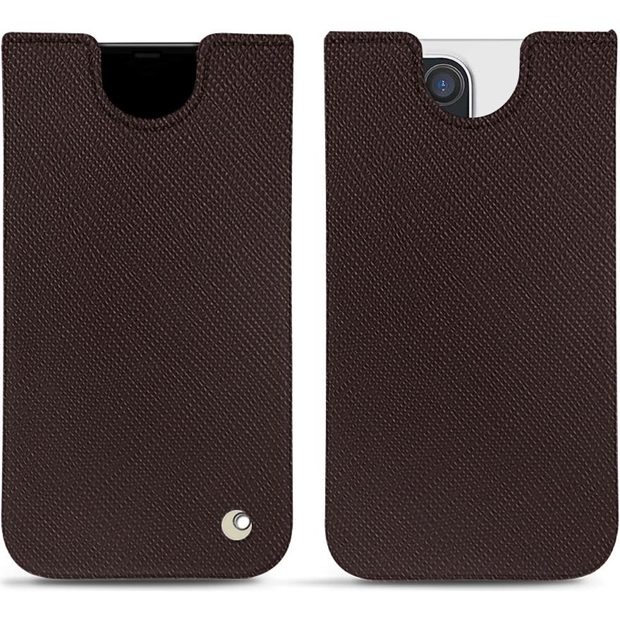 Noreve Lederschutzhülle (Apple iPhone 12 Pro Max), Smartphone Hülle, Braun