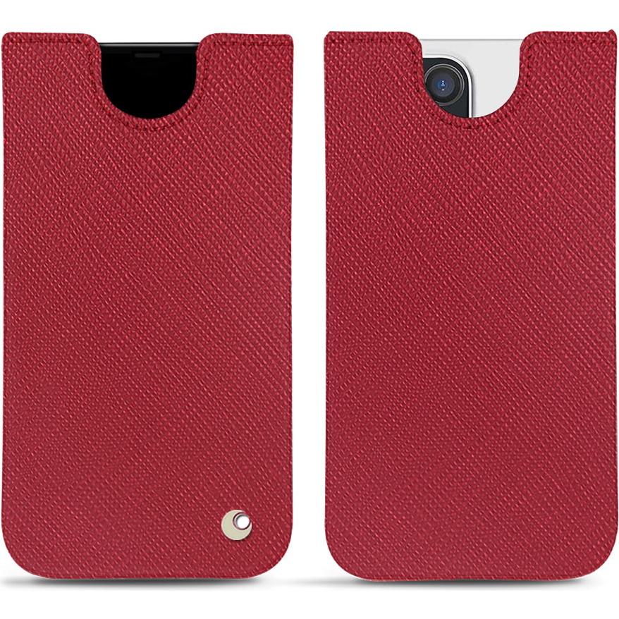 Noreve Lederschutzhülle (Apple iPhone 12 Pro Max), Smartphone Hülle, Rot