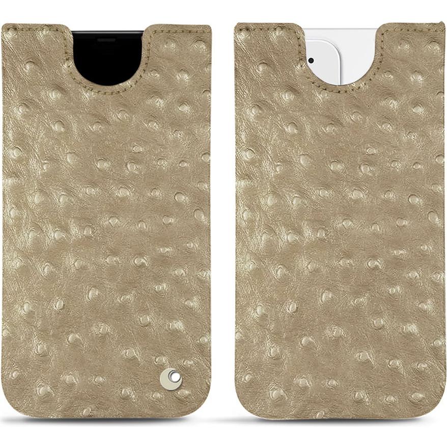 Noreve Lederschutzhülle (Apple iPhone 12), Smartphone Hülle, Beige