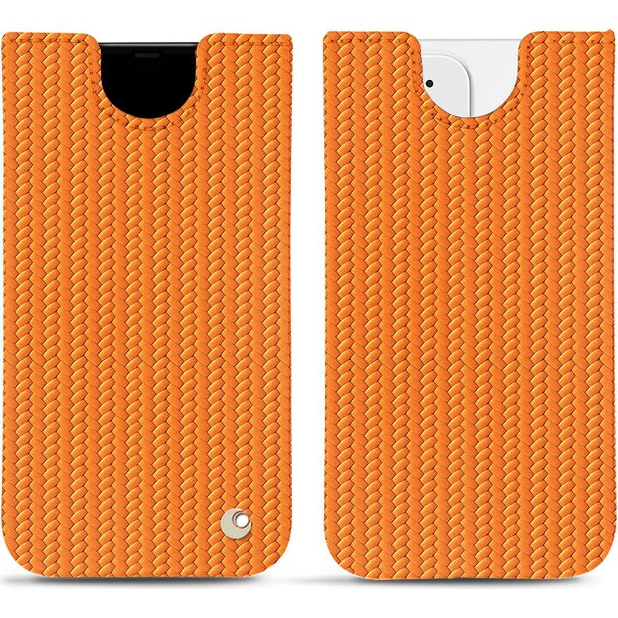 Noreve Lederschutzhülle (Apple iPhone 12), Smartphone Hülle, Orange