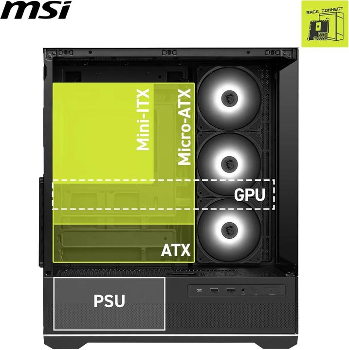 Actual product image MSI GEH Midi MAG PANO 110R PZ (ATX, mATX, Mini-ITX)