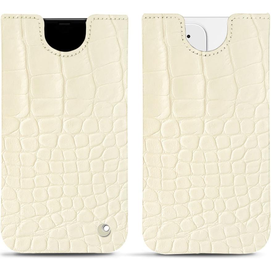Noreve Lederschutzhülle (Apple iPhone 12 mini), Smartphone Hülle, Beige
