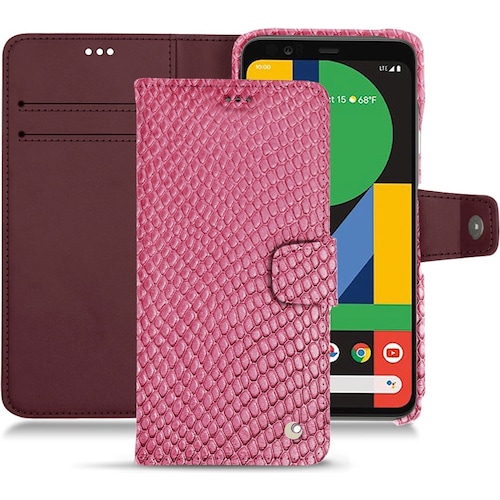 Noreve Lederschutzhülle Wallet (Google Pixel 5), Smartphone Hülle, Rosa