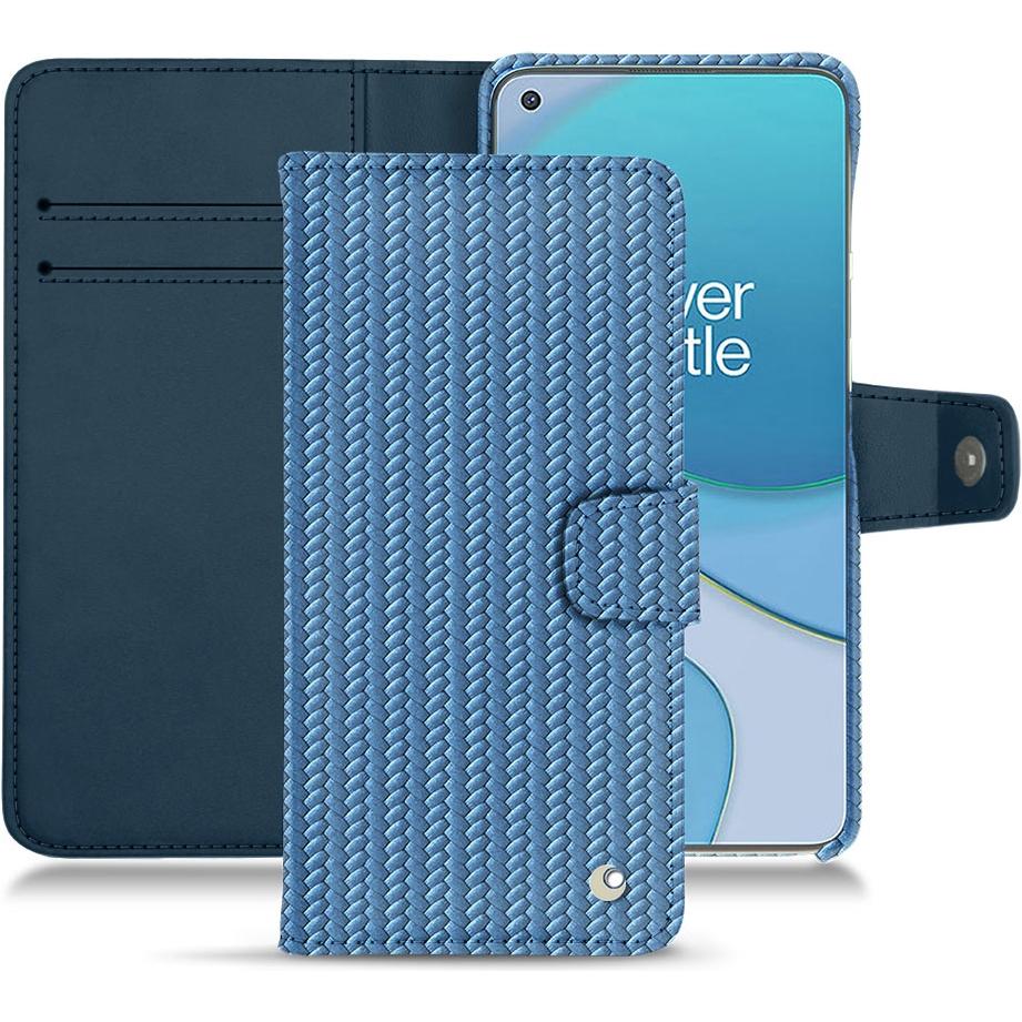 Noreve Lederschutzhülle Wallet (OnePlus 8T), Smartphone Hülle, Blau