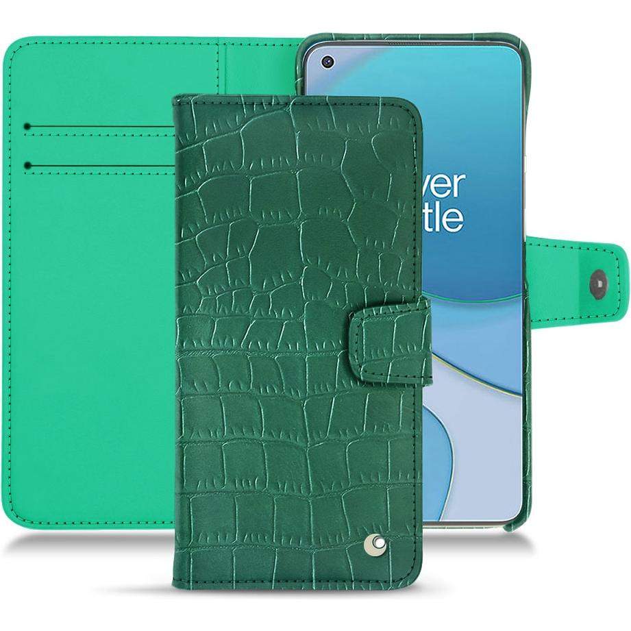Noreve Lederschutzhülle Wallet (OnePlus 8T), Smartphone Hülle, Grün