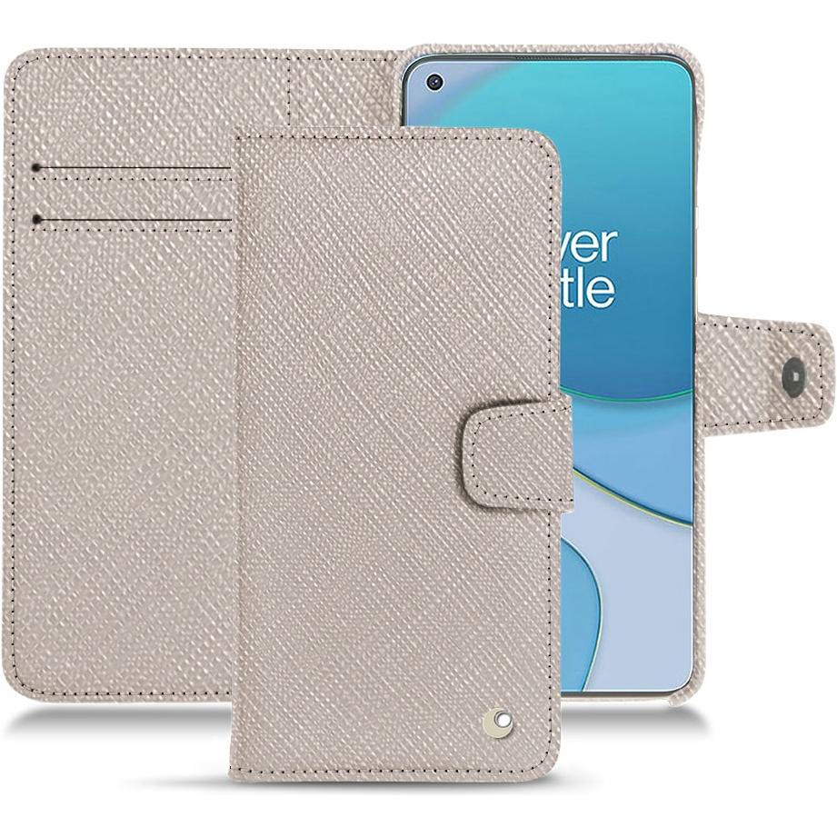 Noreve Lederschutzhülle Wallet (OnePlus 8T), Smartphone Hülle, Beige
