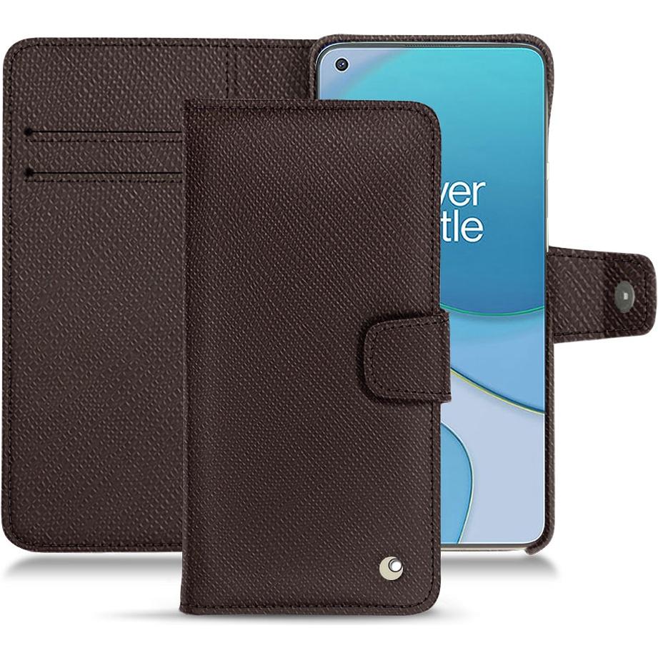 Noreve Lederschutzhülle Wallet (OnePlus 8T), Smartphone Hülle, Braun