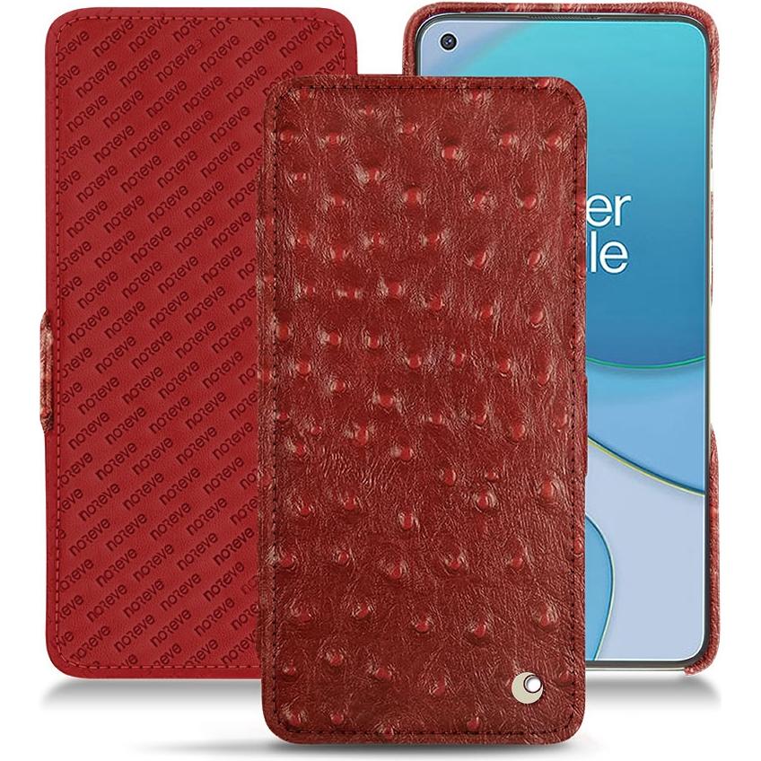 Noreve Lederschutzhülle horizontal (OnePlus 8T), Smartphone Hülle, Rot