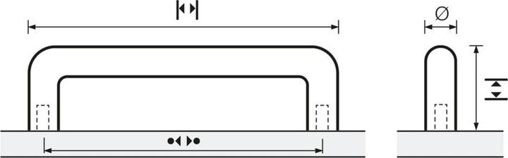 Productafbeelding Hettich Meubelgreep Asopus geborsteld roestvast staal 96 mm Ø 12 mm