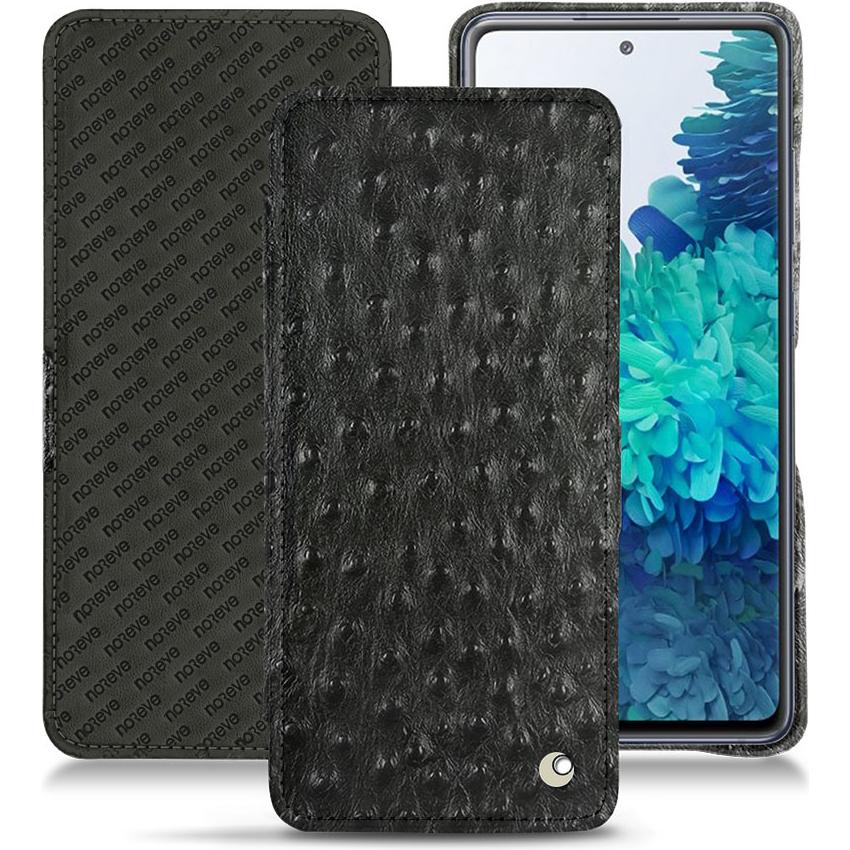 Noreve Lederschutzhülle horizontal (Samsung Galaxy S20 FE), Smartphone Hülle, Schwarz