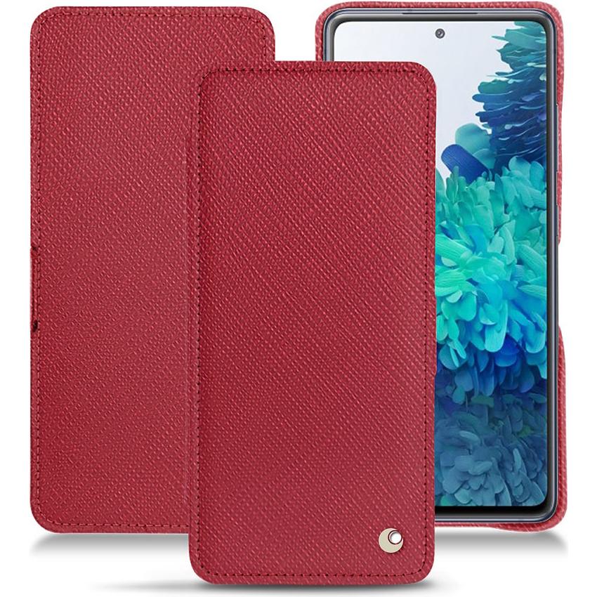 Noreve Lederschutzhülle horizontal (Samsung Galaxy S20 FE), Smartphone Hülle, Rot