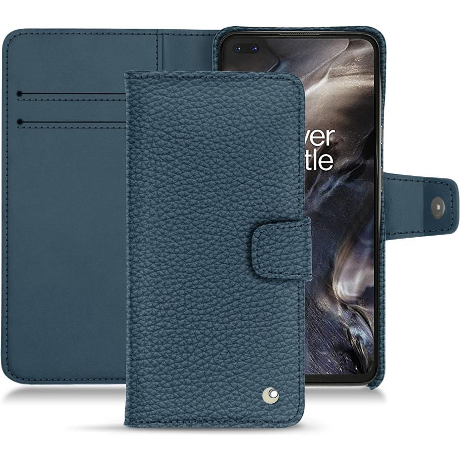 Noreve Lederschutzhülle Wallet (OnePlus Nord), Smartphone Hülle, Blau